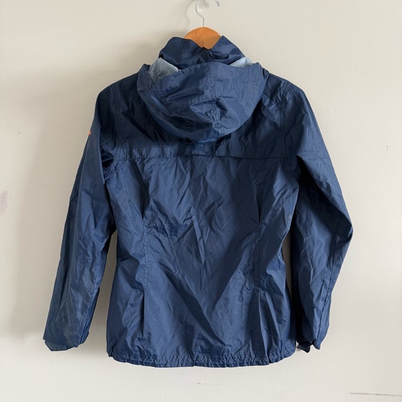 Women’s Small Columbia Navy Blue Orange Auburn Windbreaker Rain Jacket - Picture 2 of 5